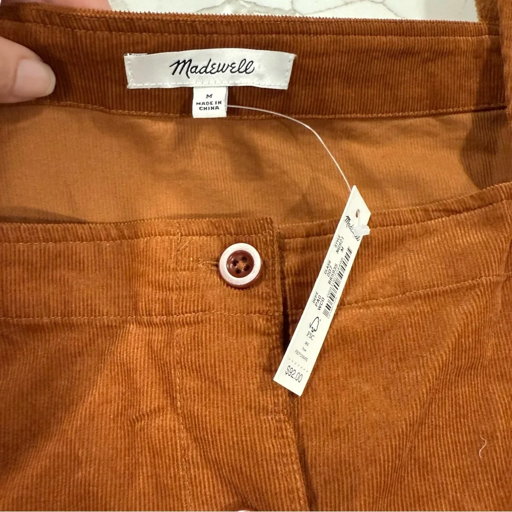Madewell, Eyelet Embroidered Fine-Wale Corduroy Top, Size Medium NWT